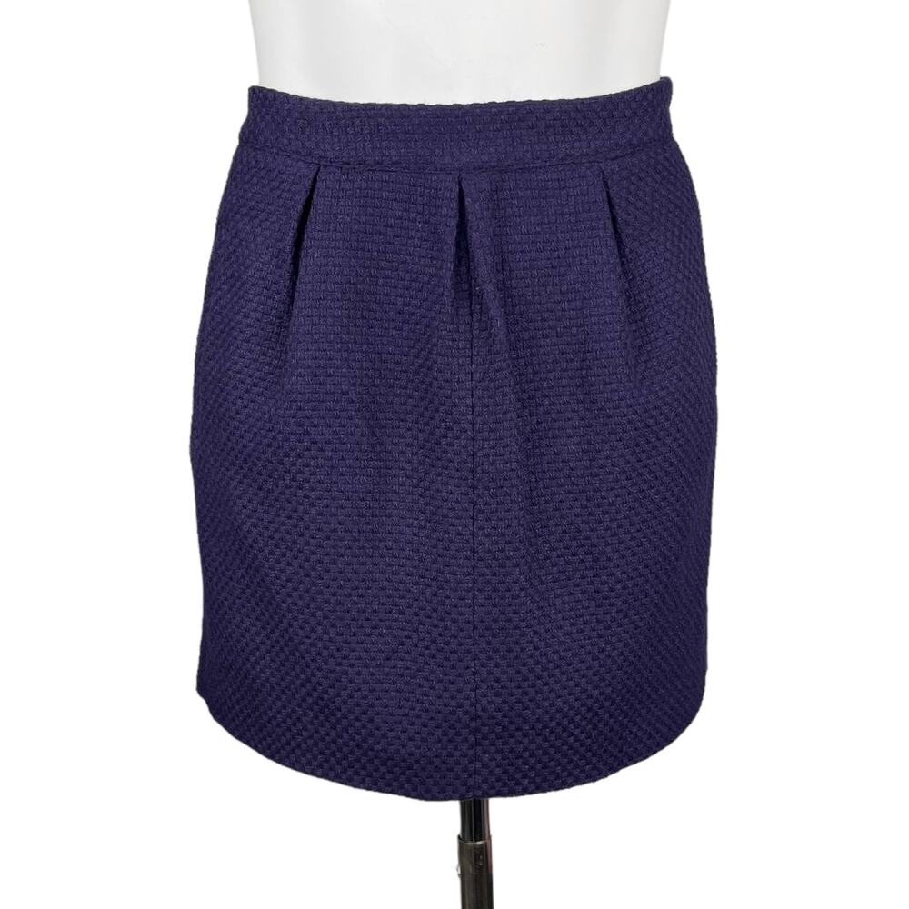 NWT GAP Textured Weave Mini Skirt Sz 2 Purple Ground